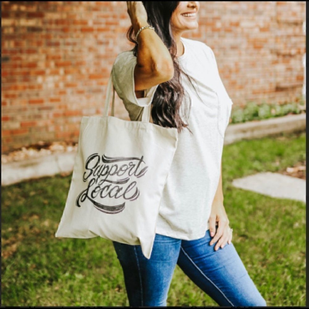Last One! NWT Support Local Market Tote Bag - Picture 2 of 2